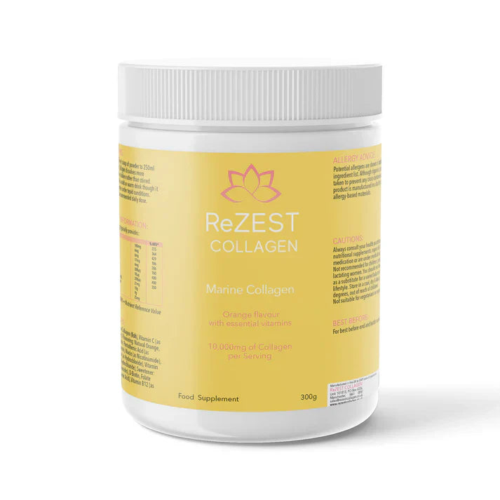 Collagen Powder 300g Plus Essential Vitamins - Orange Flavour